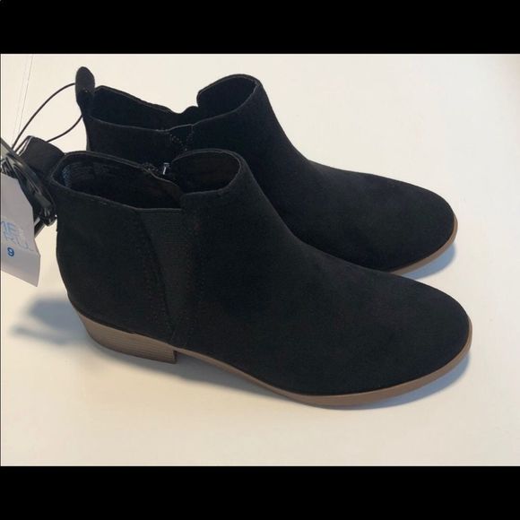 Memory Foam Ankle Boots Womens 9 Black - Picture 1 of 4